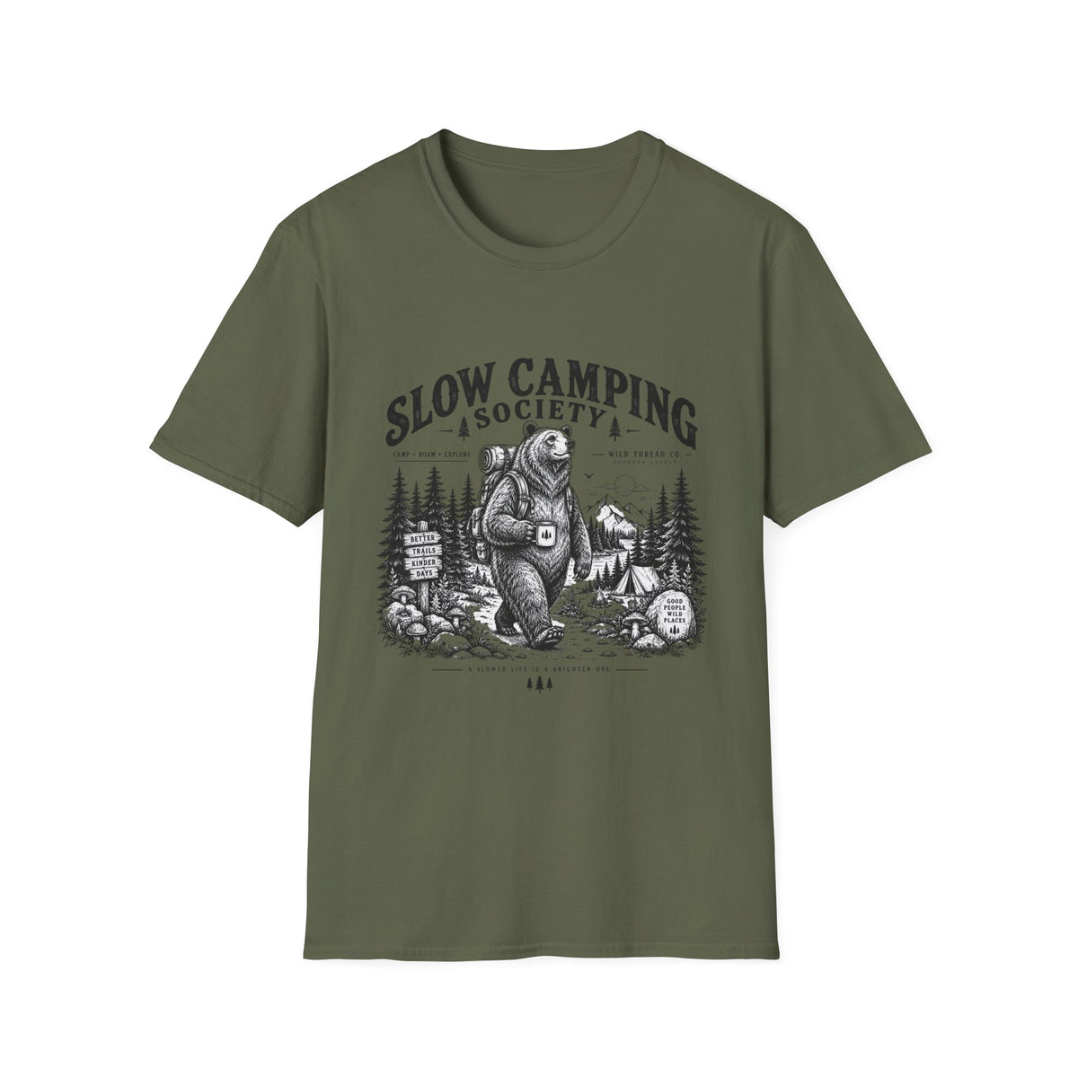 Slow Camping Society T Shirt