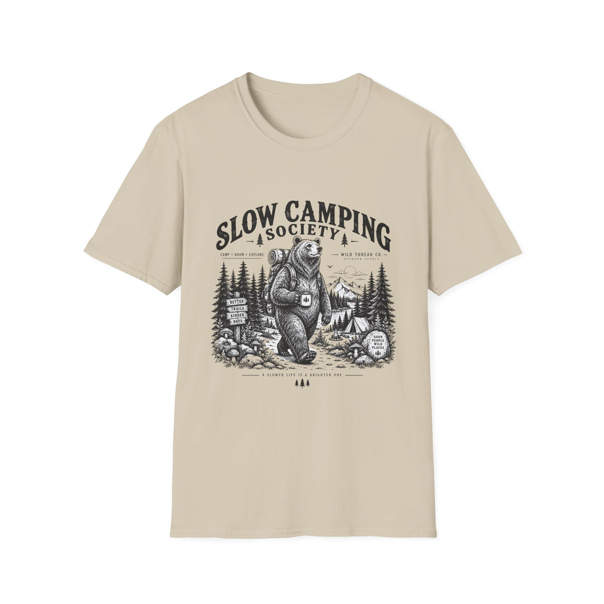 Slow Camping Society T Shirt