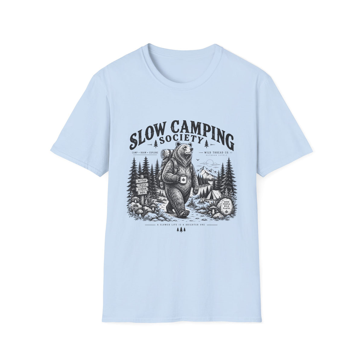 Slow Camping Society T Shirt
