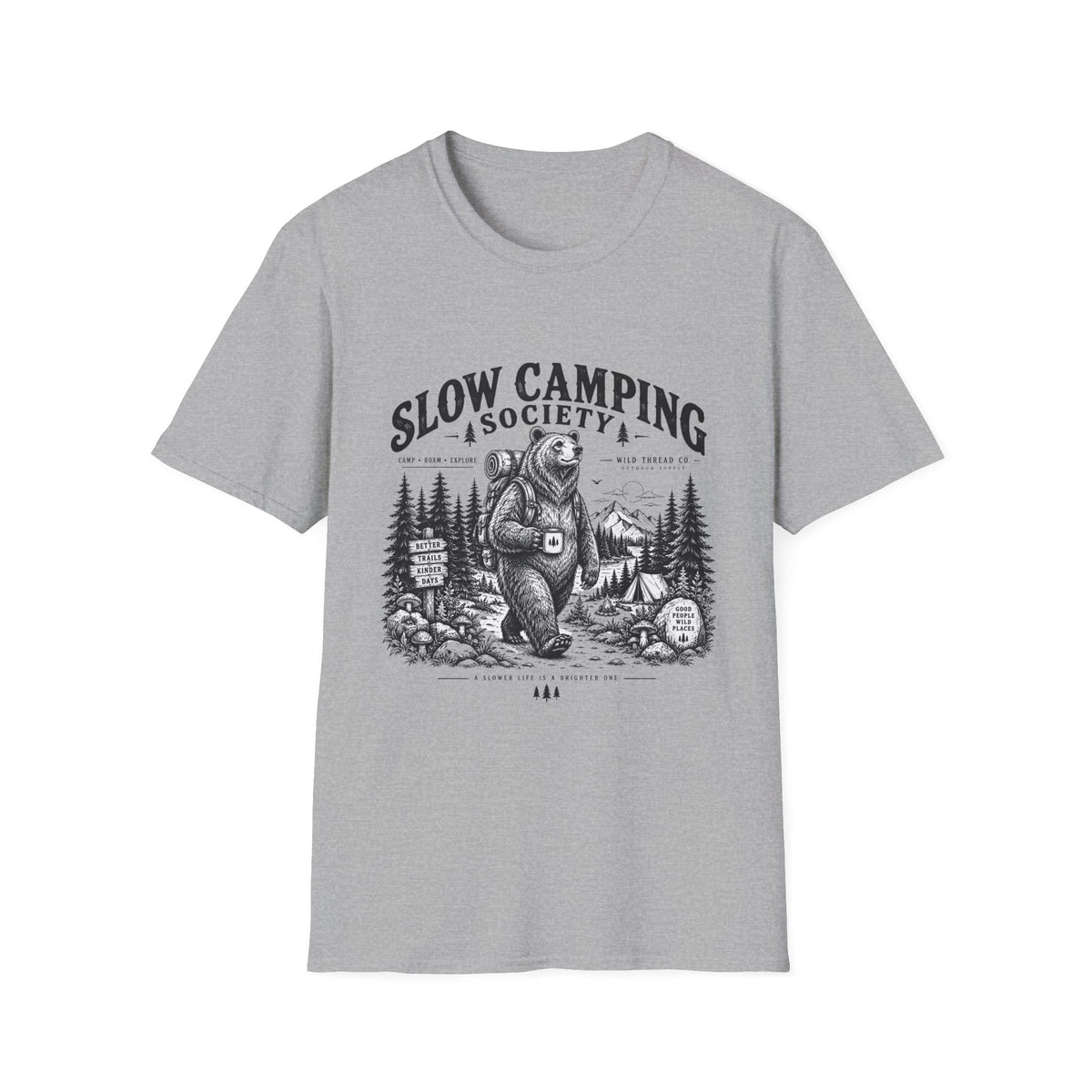 Slow Camping Society T Shirt