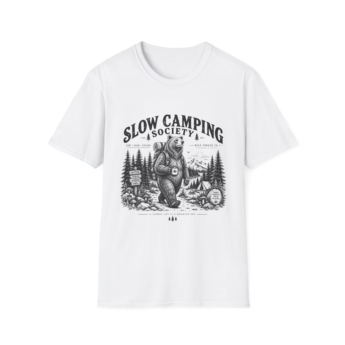 Slow Camping Society T Shirt