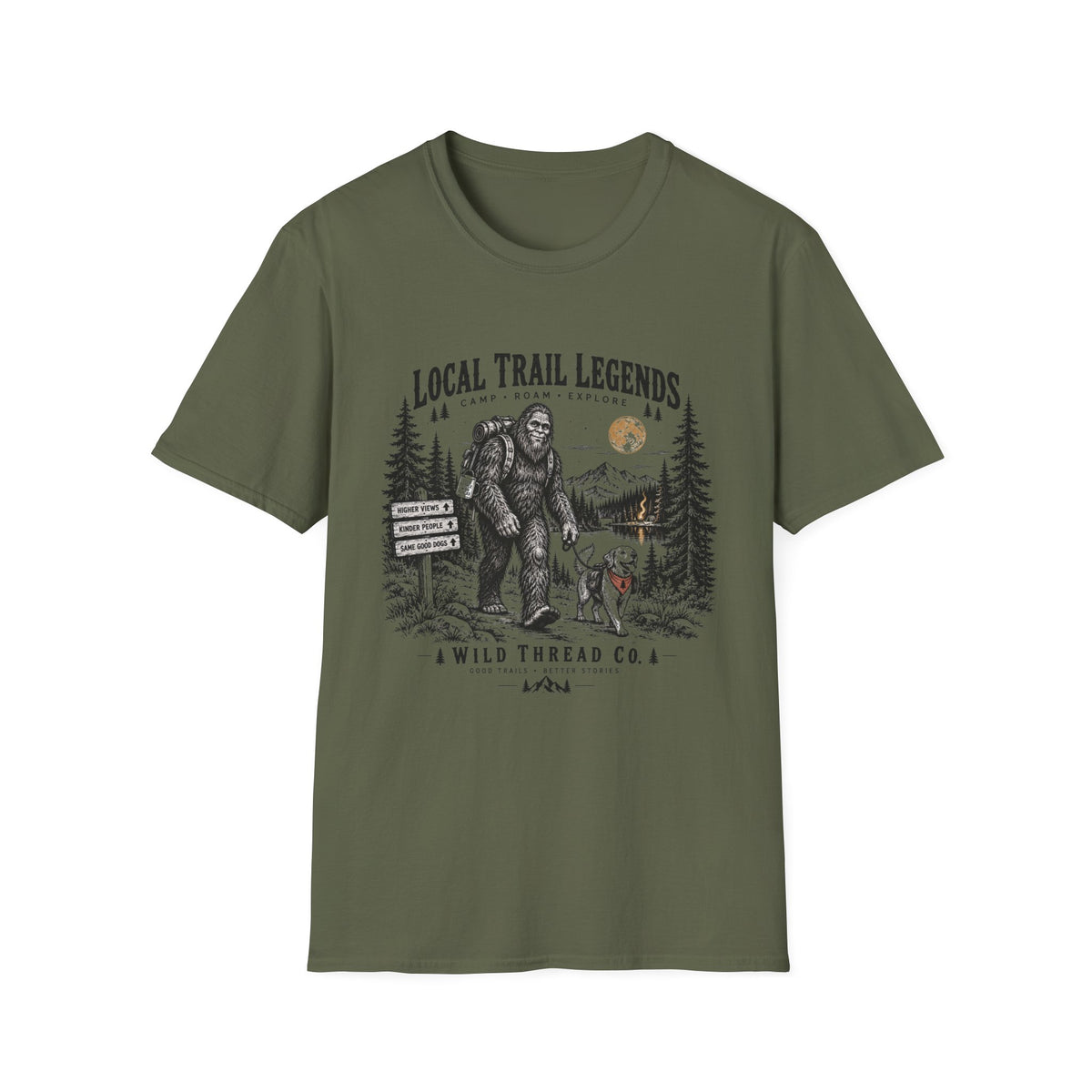 Big Foot Camping T Shirt